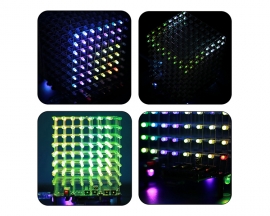 DIY Kit 3D Light Cube 8x8x8 RGB LED Cube Colorful Audio Spectrum Display